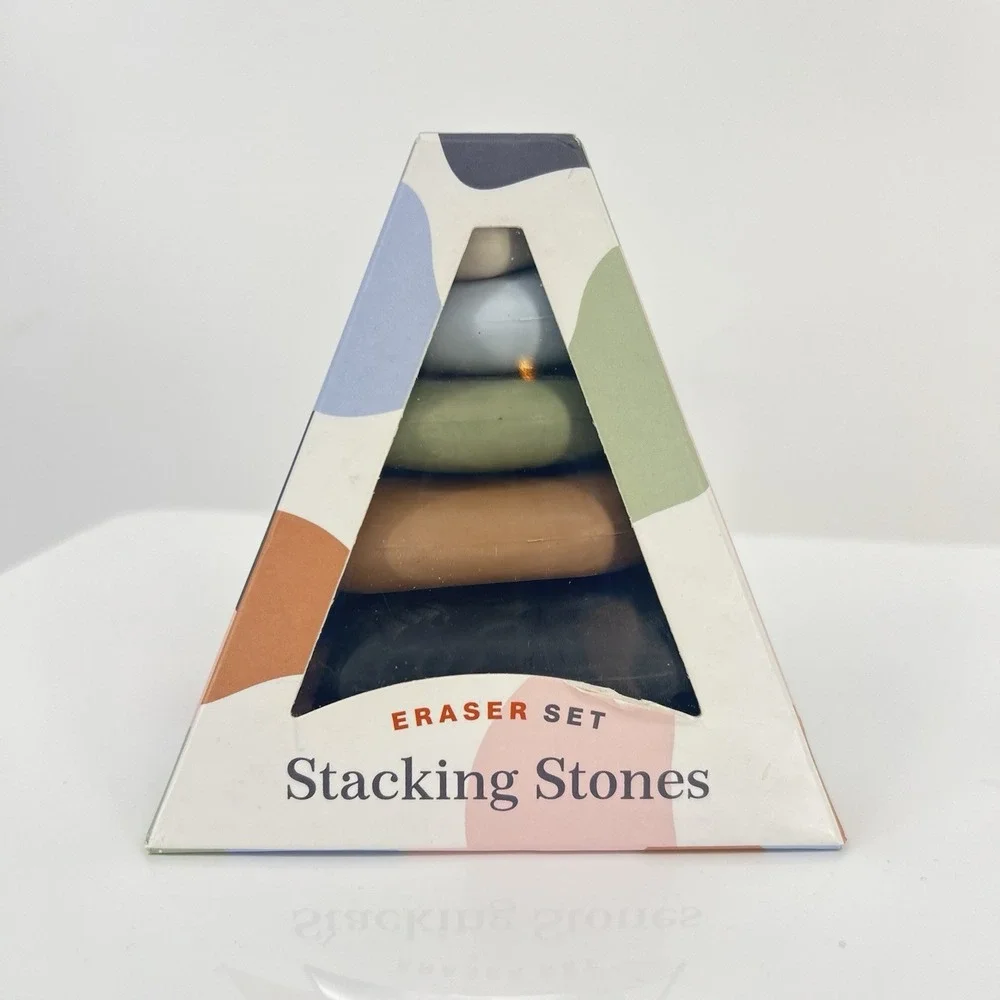Stacking Stones: Eraser Set Novelty Gift, Artist Gift, Writer Gift - NEW/SEALED